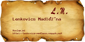 Lenkovics Madléna névjegykártya